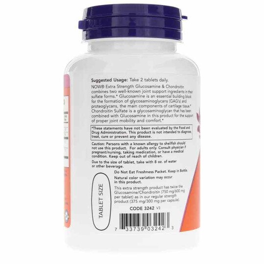Glucosamine & Chondroitin Extra Strength, NOW